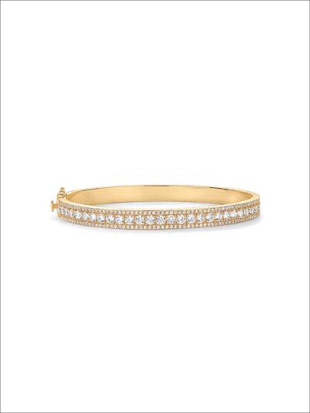 14K Gold Plated Cubic Zirconia Bangle Tennis Bracelet